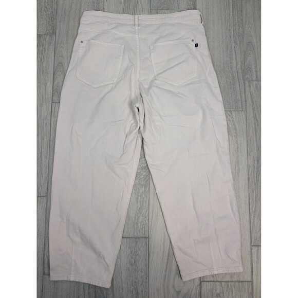 Pilcro Pants Denim Jean 32 Beige The Breaker Relaxed Chino Cropped Cotton Casual - Picture 2 of 8